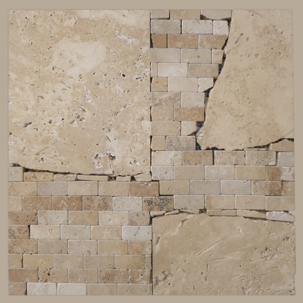 Ivory and Classic Cream Mosaic