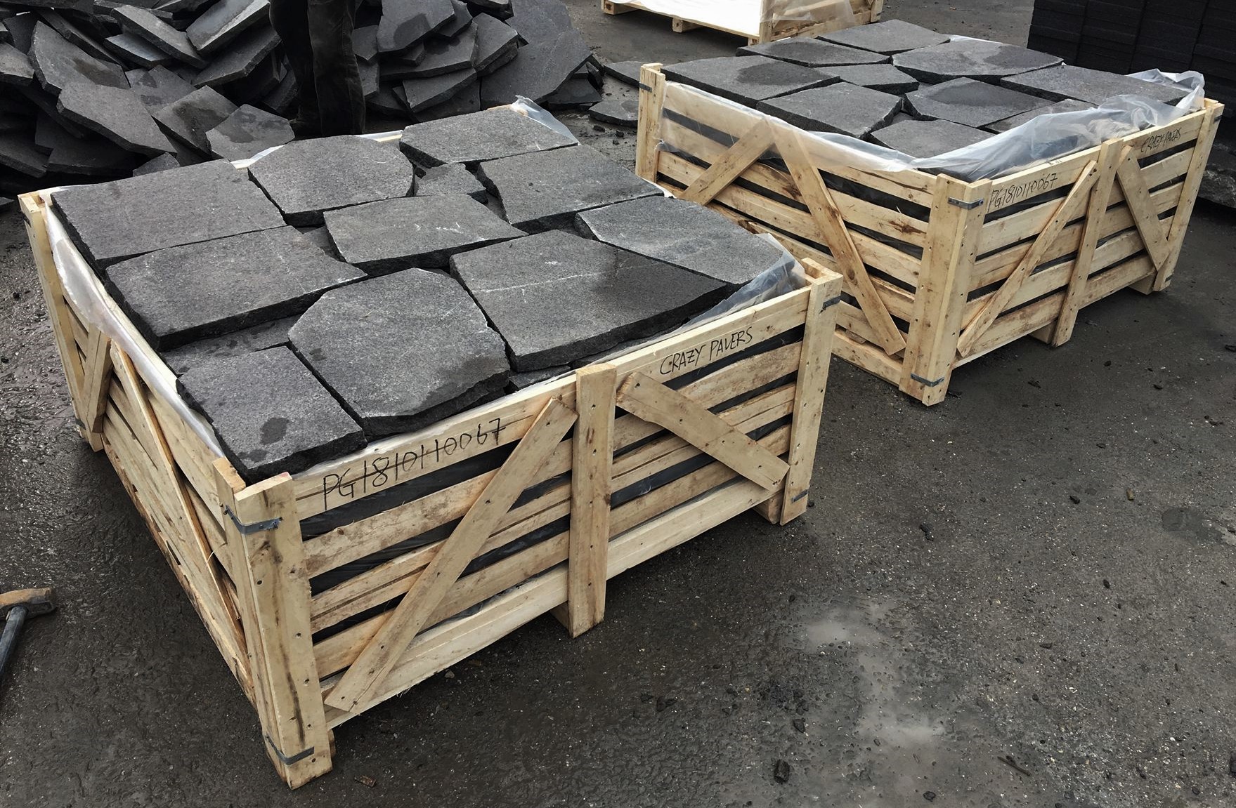 Charcoal Black Crazy Paving 6