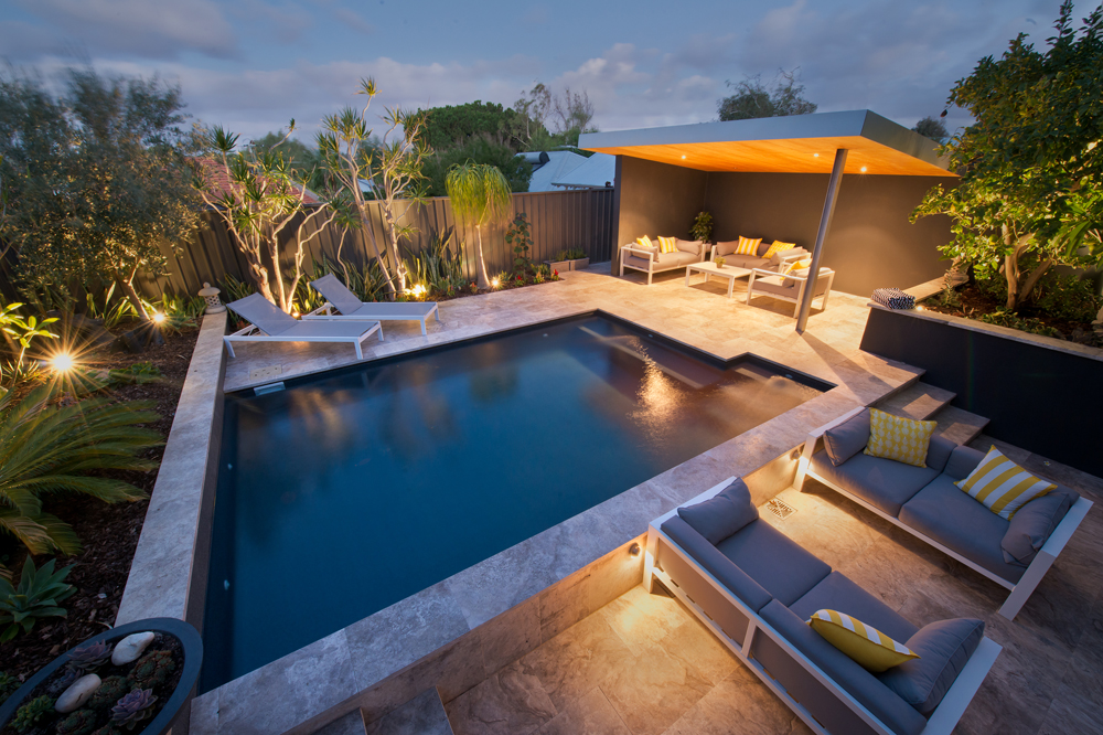 Pewter Travertine Paving