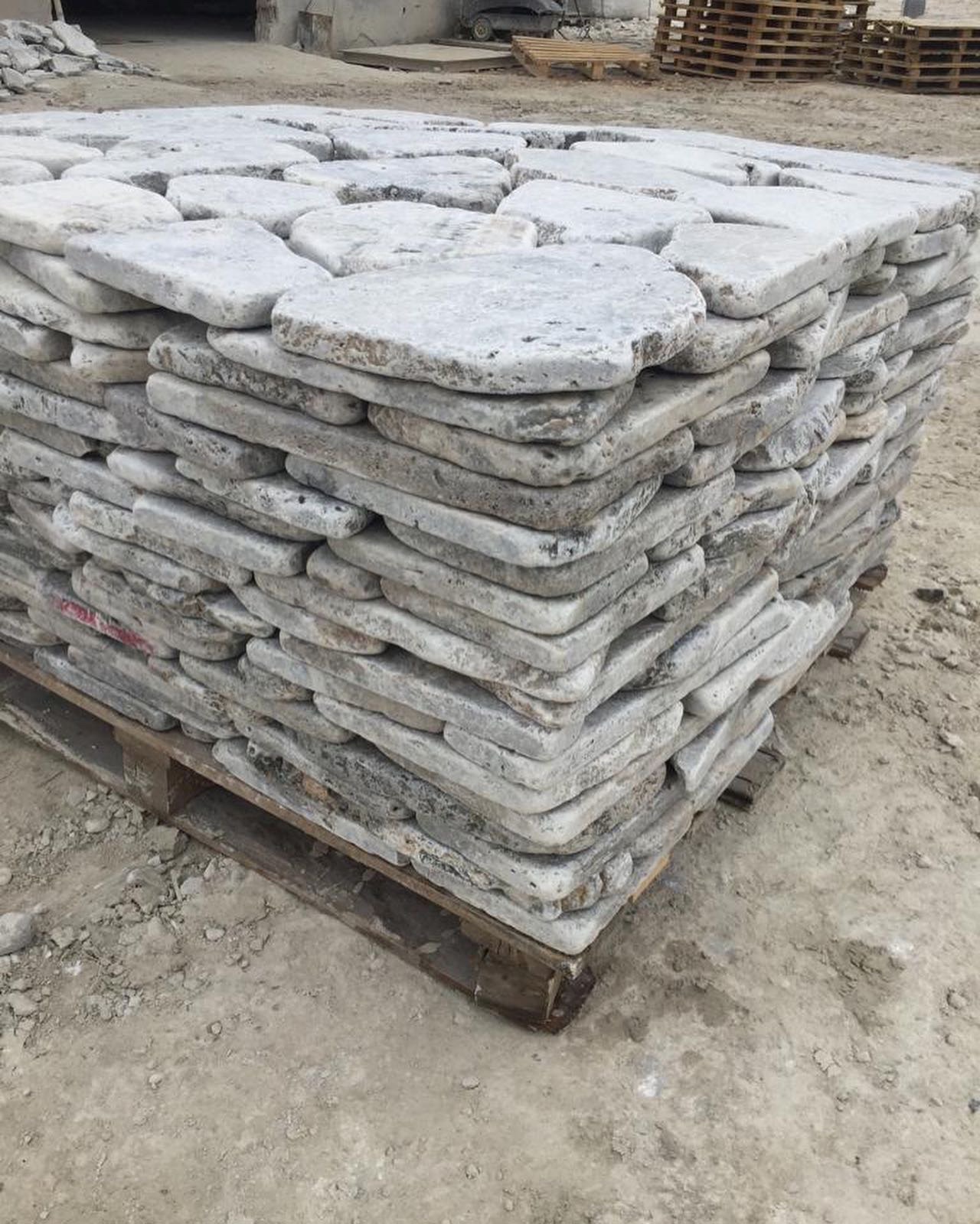 Silver Travertine Crazy Paving